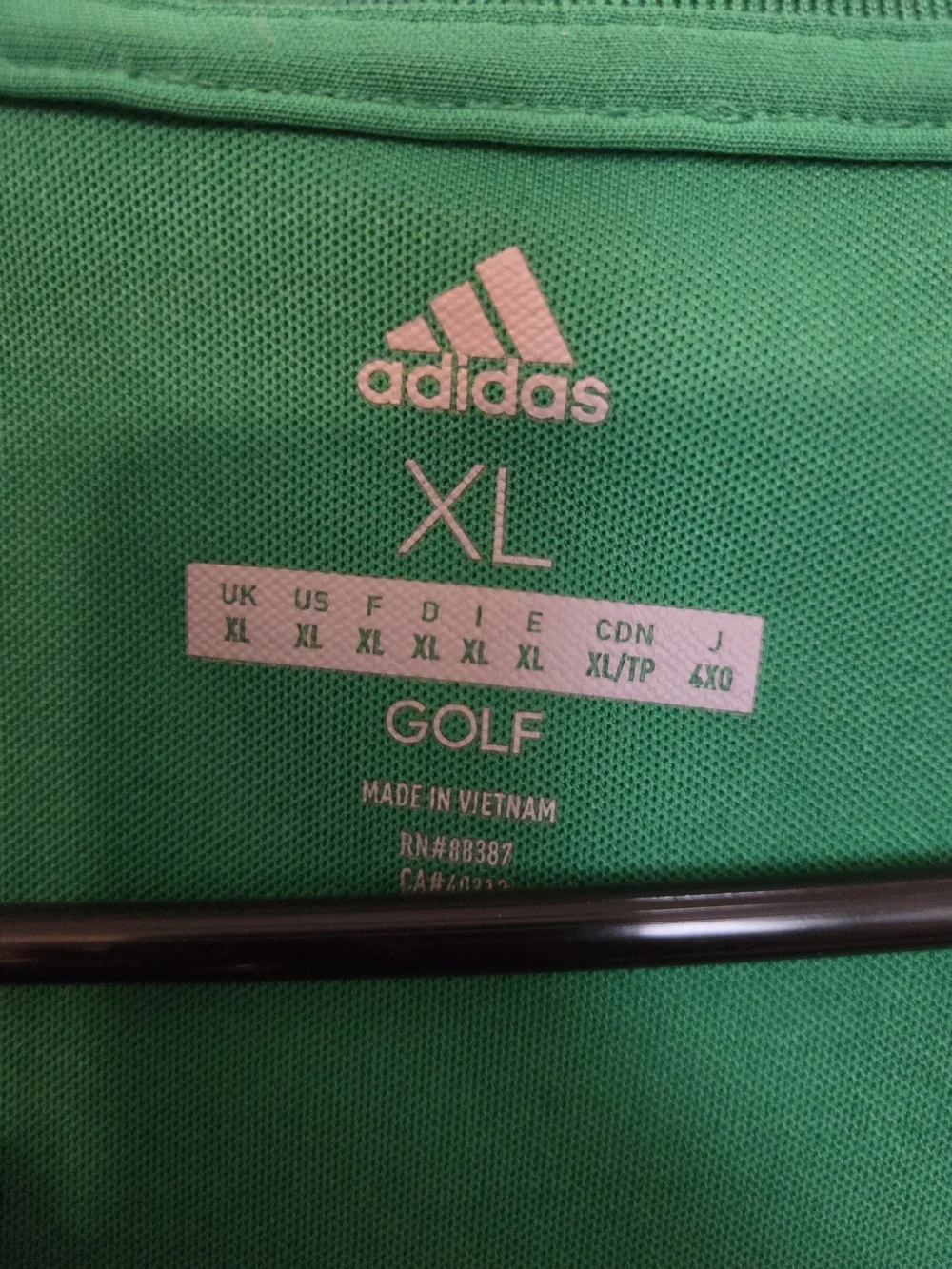 Adidas Men's Green Polo Golf Shirt